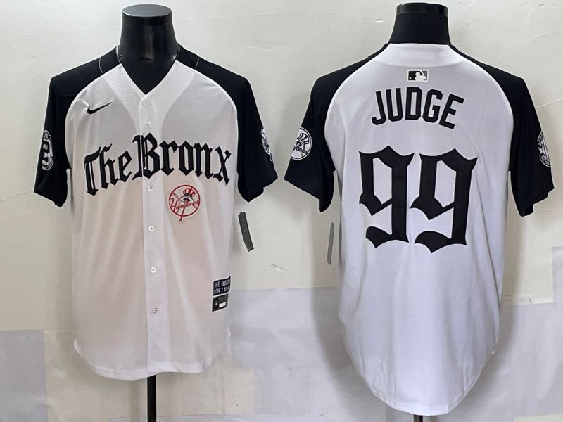 Men 2025 New York Yankees 99 Judge White black Five generations Joint Name Nike MLB Jersey style 59